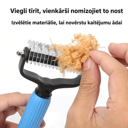 SVOZK® Universal Pet Detangling Comb for Dogs Grooming Tool Double-Sided Stainless Steel for Coat Care & Shedding Removal Easy to Use Essential Grooming