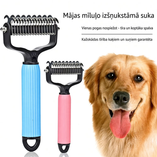 SVOZK® Universal Pet Detangling Comb for Dogs Grooming Tool Double-Sided Stainless Steel for Coat Care & Shedding Removal Easy to Use Essential Grooming