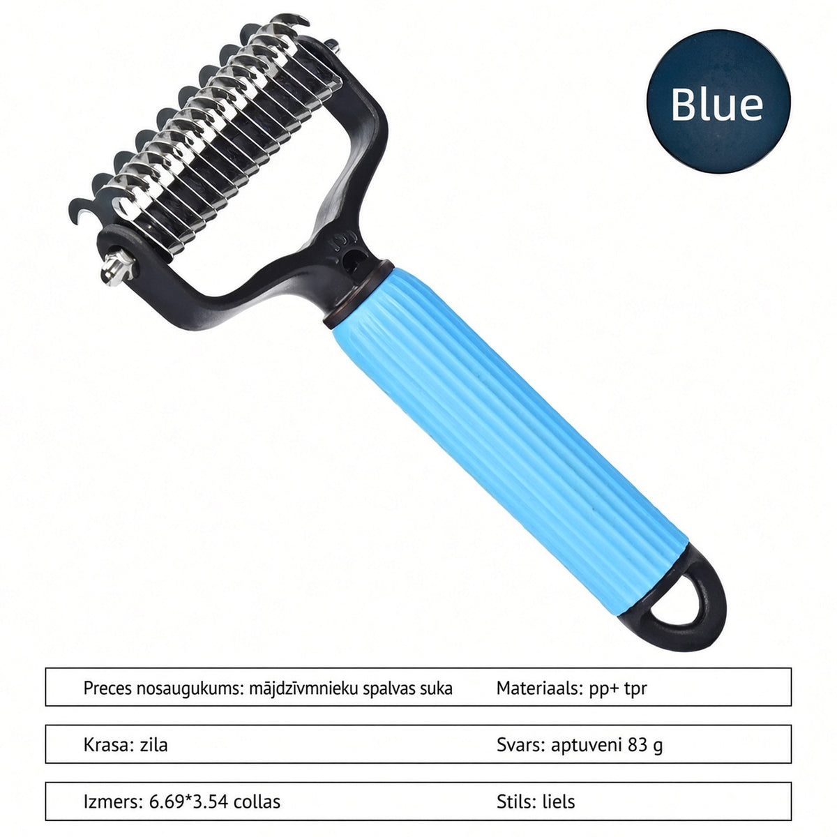 SVOZK® Universal Pet Detangling Comb for Dogs Grooming Tool Double-Sided Stainless Steel for Coat Care & Shedding Removal Easy to Use Essential Grooming