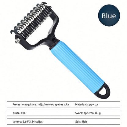 SVOZK® Universal Pet Detangling Comb for Dogs Grooming Tool Double-Sided Stainless Steel for Coat Care & Shedding Removal Easy to Use Essential Grooming