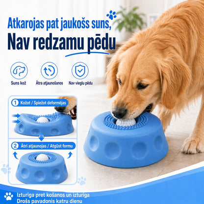 🔥🔥IEY® Lēnas ēdināšanas suņu bļoda ar ritošu bumbiņu-Piemērota lieliem, vidējiem un maziem suņiem.🐕‍🦺