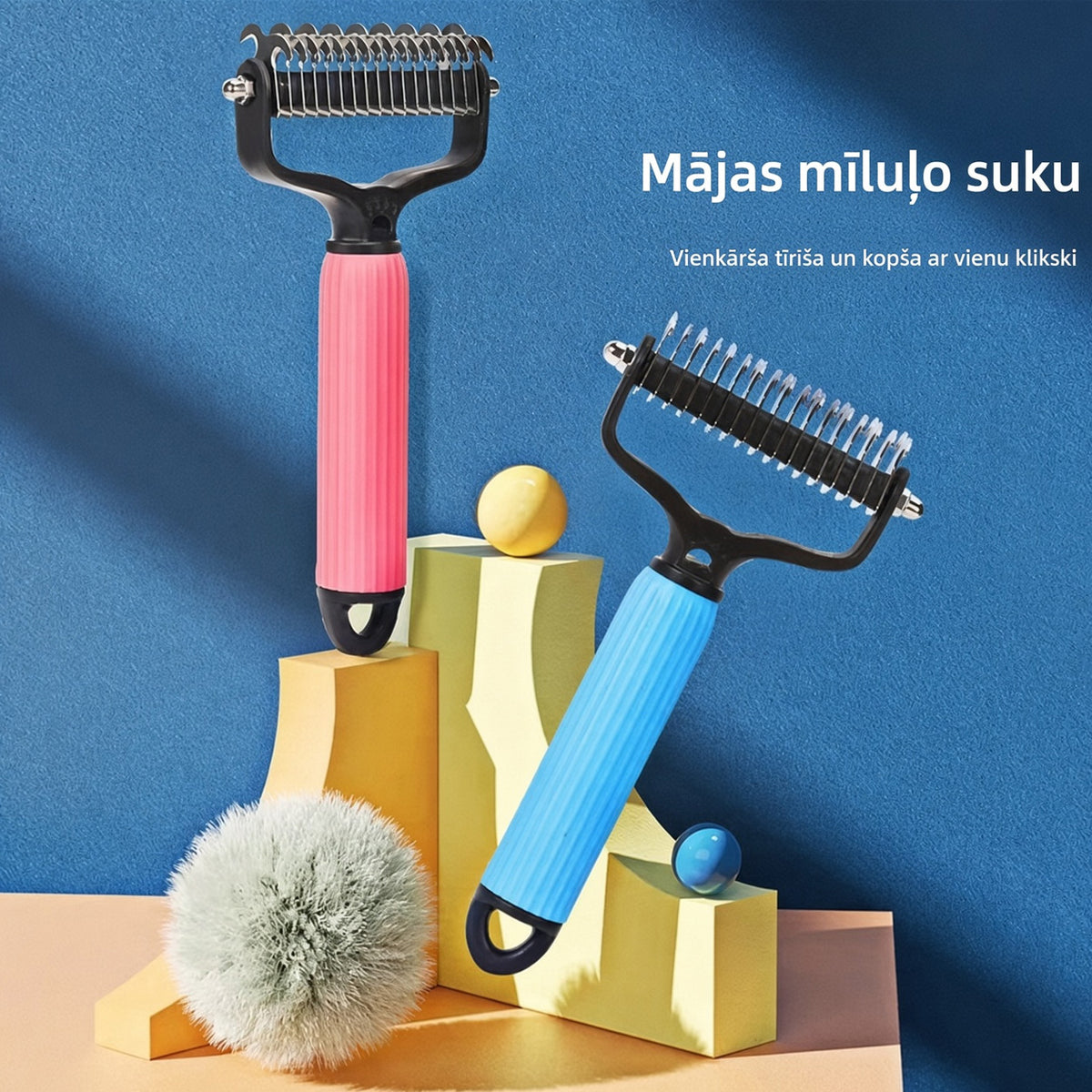 SVOZK® Universal Pet Detangling Comb for Dogs Grooming Tool Double-Sided Stainless Steel for Coat Care & Shedding Removal Easy to Use Essential Grooming