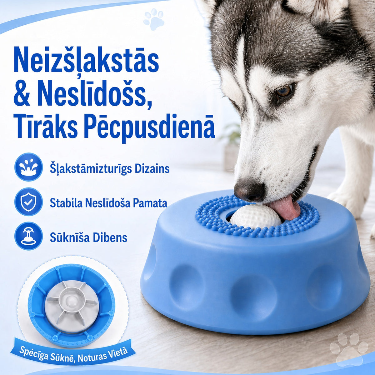 🔥🔥IEY® Lēnas ēdināšanas suņu bļoda ar ritošu bumbiņu-Piemērota lieliem, vidējiem un maziem suņiem.🐕‍🦺