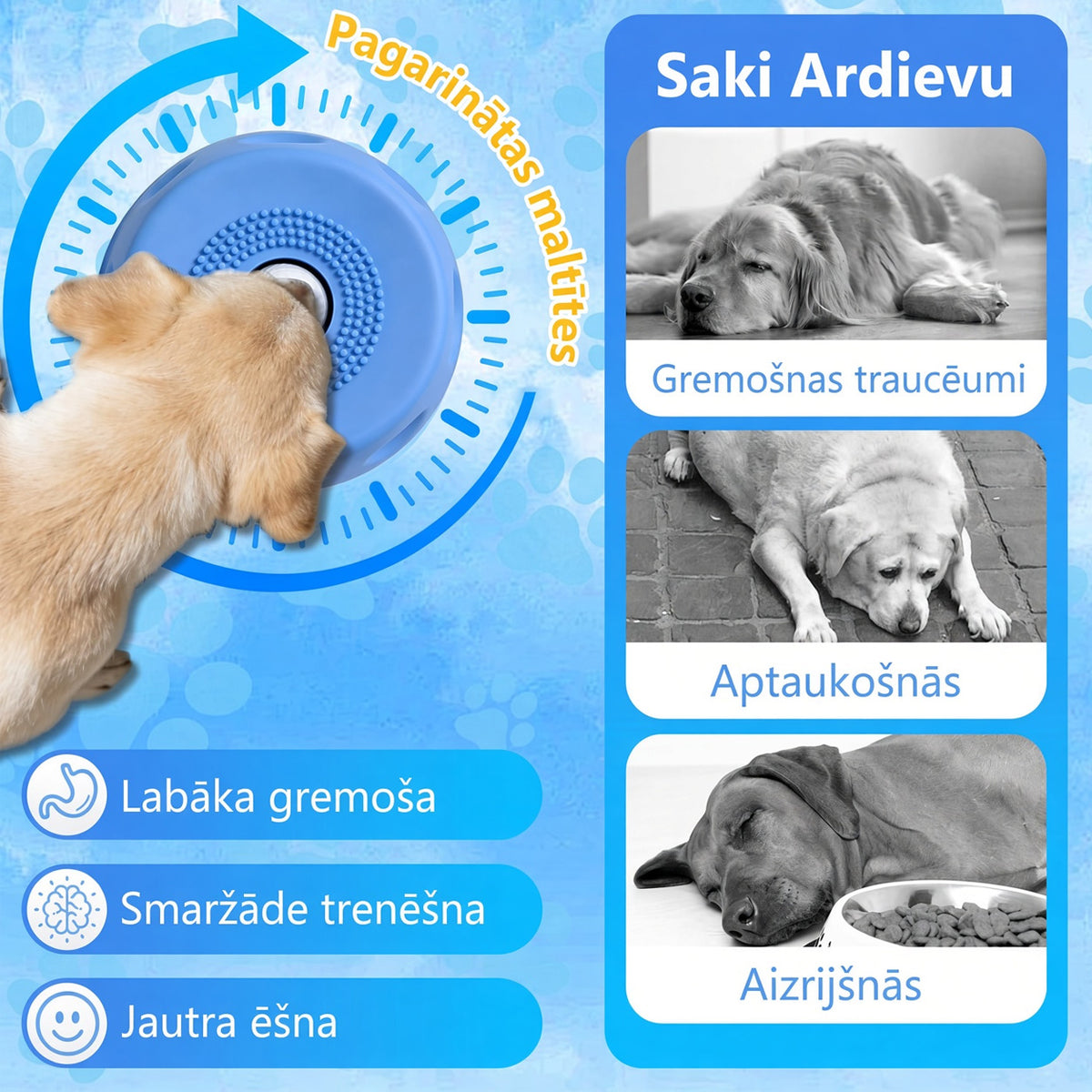 🔥🔥IEY® Lēnas ēdināšanas suņu bļoda ar ritošu bumbiņu-Piemērota lieliem, vidējiem un maziem suņiem.🐕‍🦺