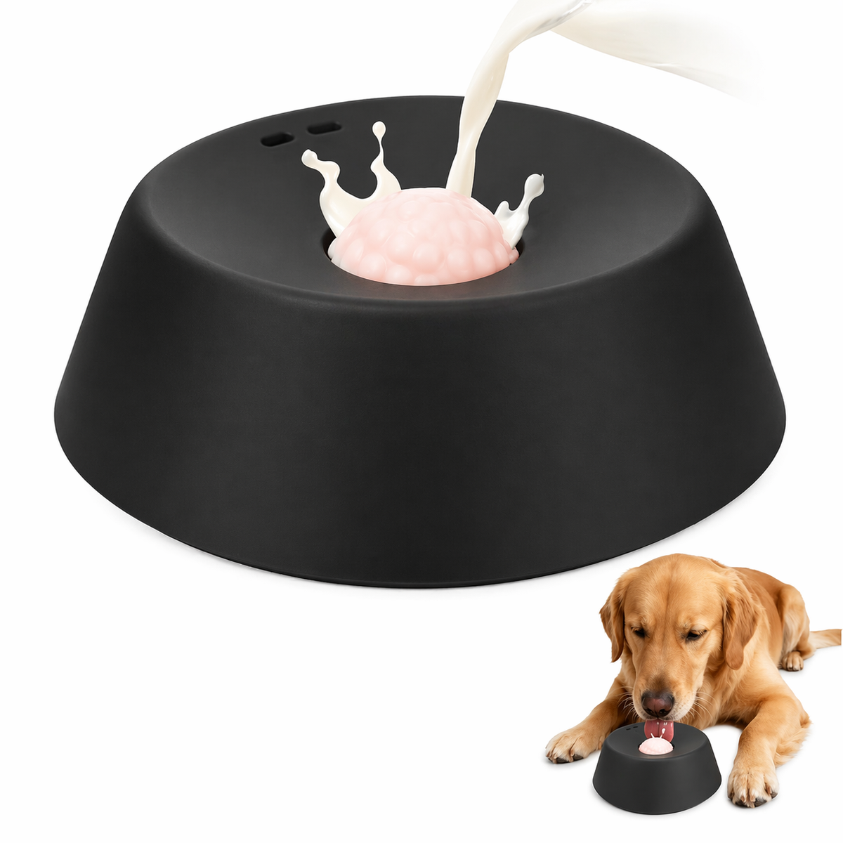🔥🔥IEY® Lēnas ēdināšanas suņu bļoda ar ritošu bumbiņu-Piemērota lieliem, vidējiem un maziem suņiem.🐕‍🦺